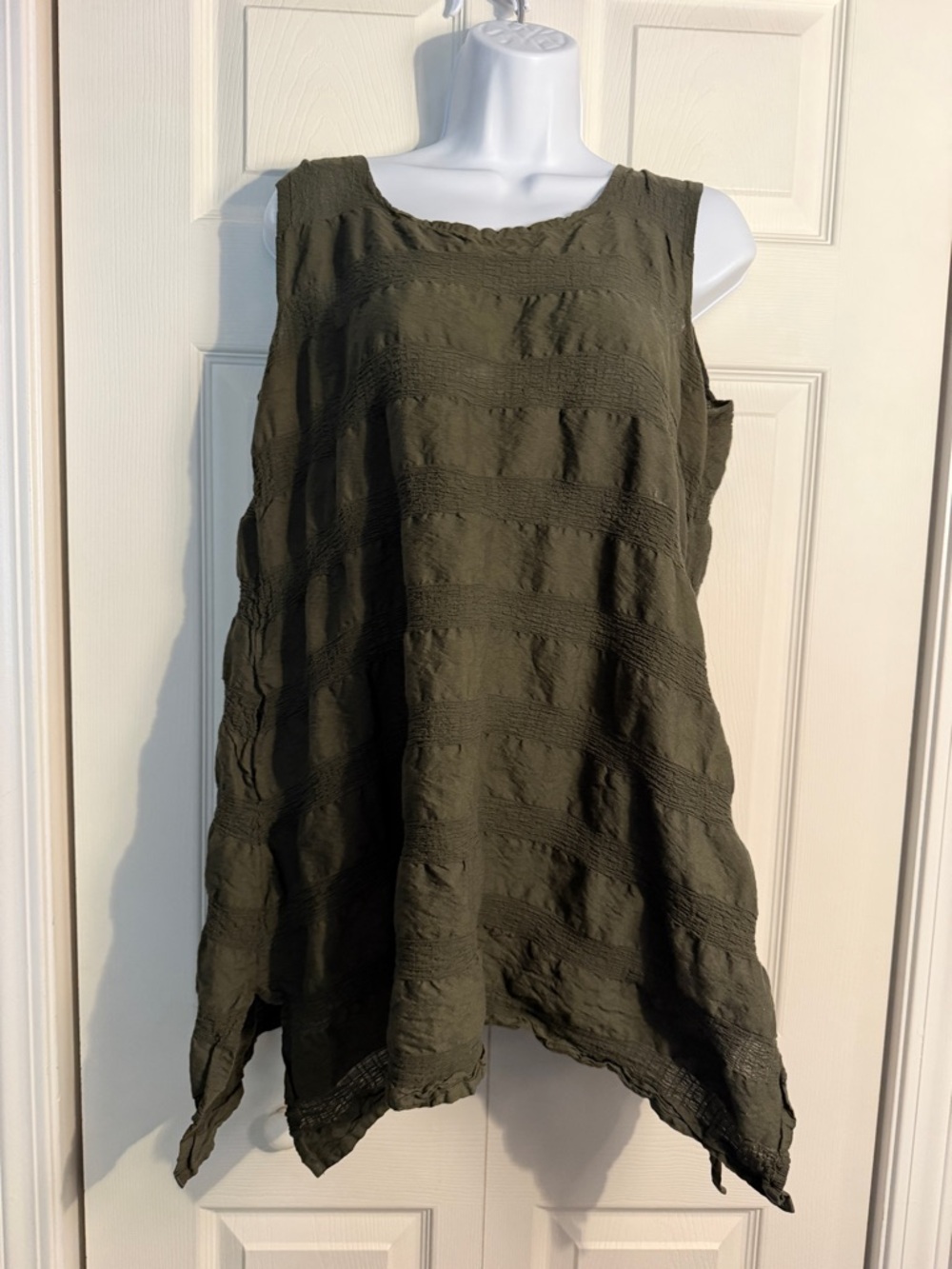 me ISSEY MIYAKE Khaki/olive Crinkle Tunic or Dress. One size